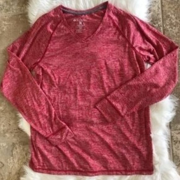 Holloway V-Neck Red Space Dye Athletic Top SZ M - Picture 3 of 7